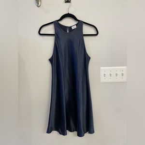 Aritzia Babaton Halter Slip Mini dress - Sz small blue